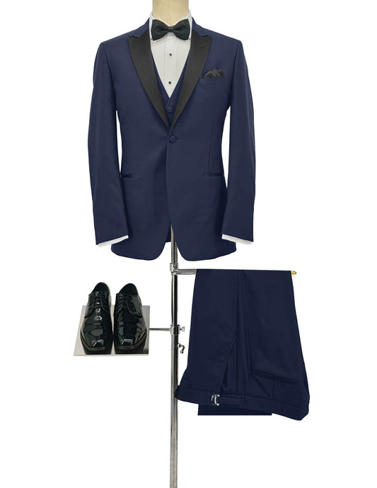 Navy Black Tux by Ike Behar Style 665B