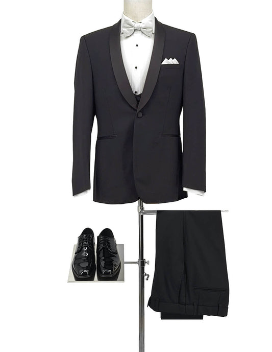 Black Shawl Tux Ultra slim by Ike Behar Style 101U