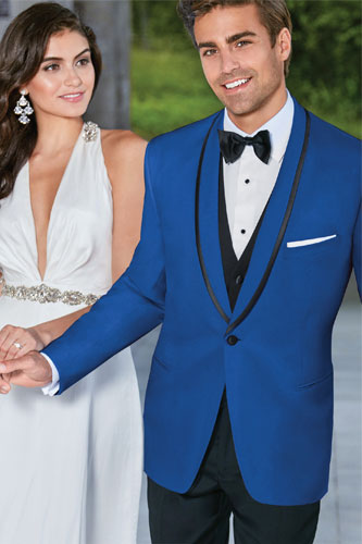 Blue Shawl Tux By Ike Behar Style 101B