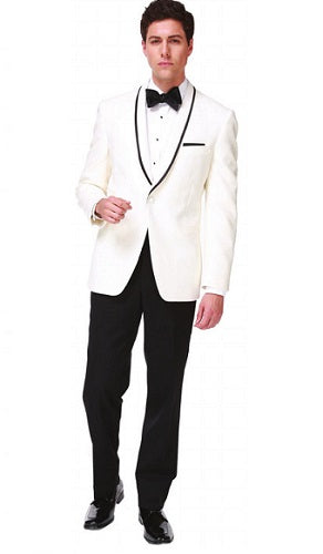 White Shawl Tux By Ike Behar Style 101W