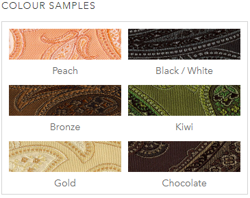 Sienna Paisley Pocket Square Collection