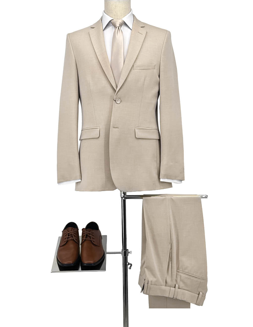 Tan Essential Pants by Collins Clothiers