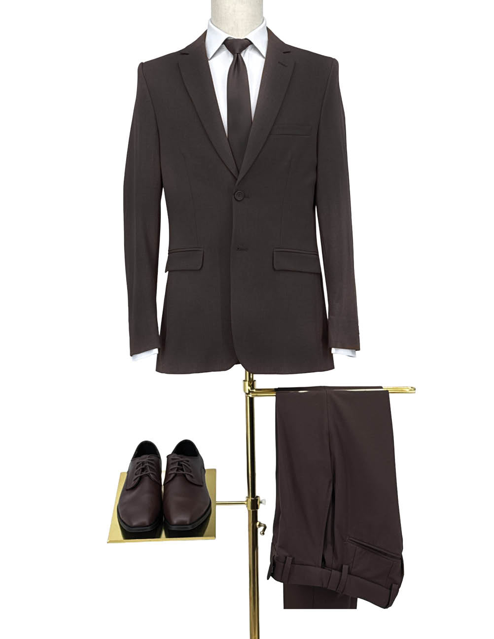 Chocolate Essential Pants by Collins Clothiers