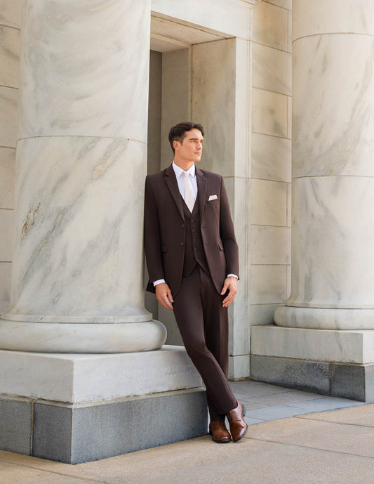 Chocolate Essential Jacket by Collins Clothiers