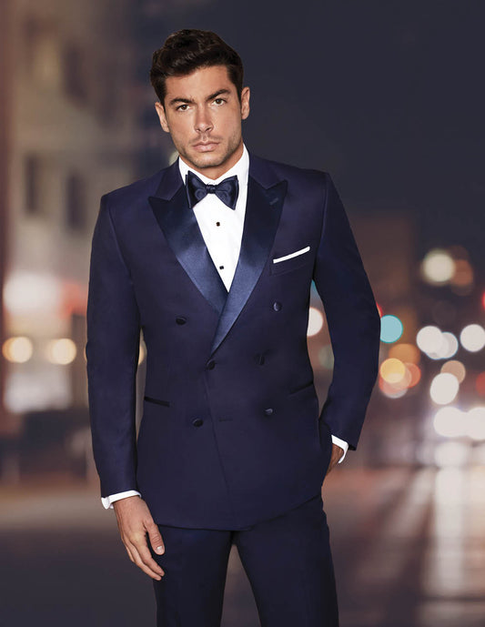Navy Double Breasted Tux by Ike Behar Style 695