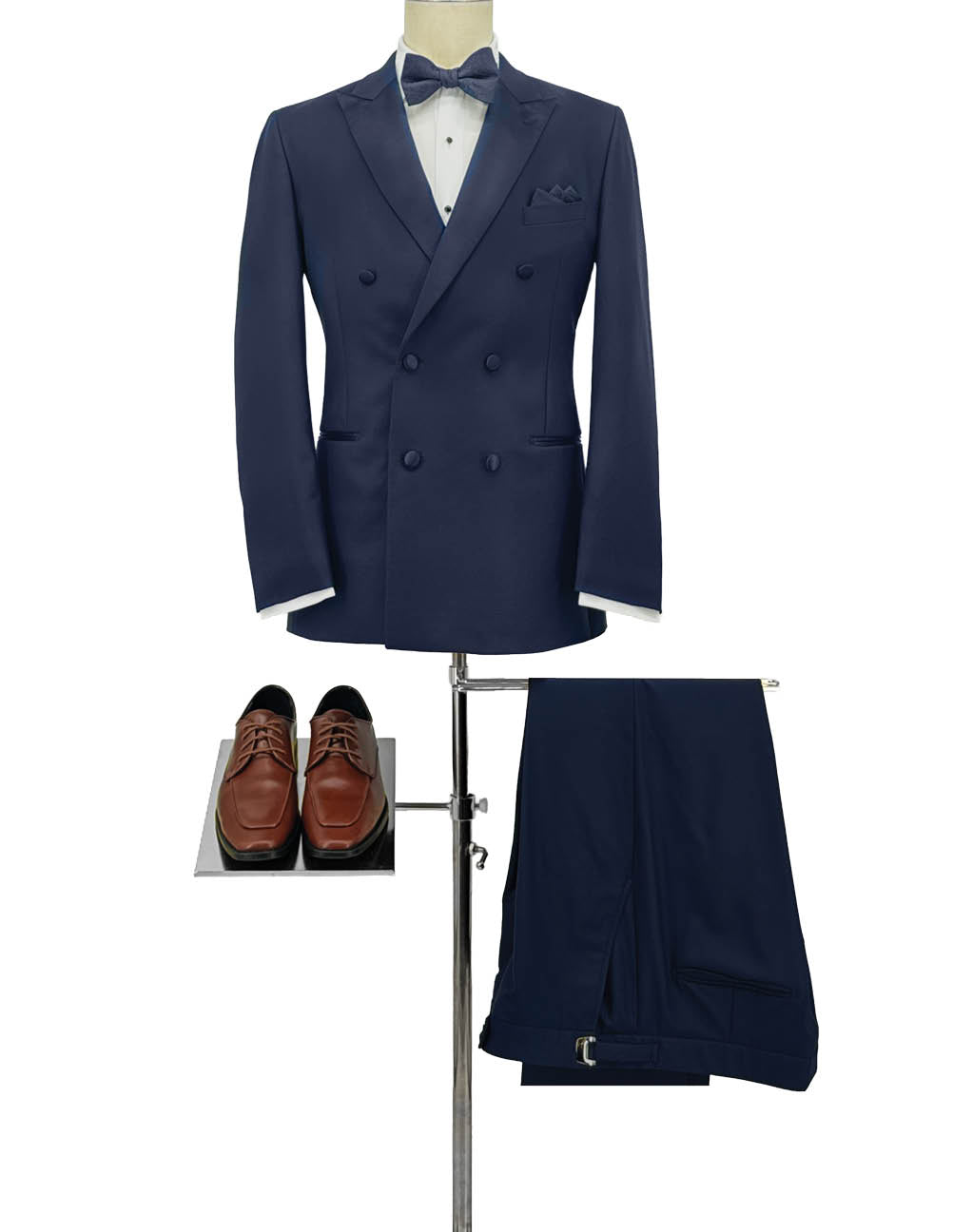 Navy Double Breasted Tux by Ike Behar Style 695