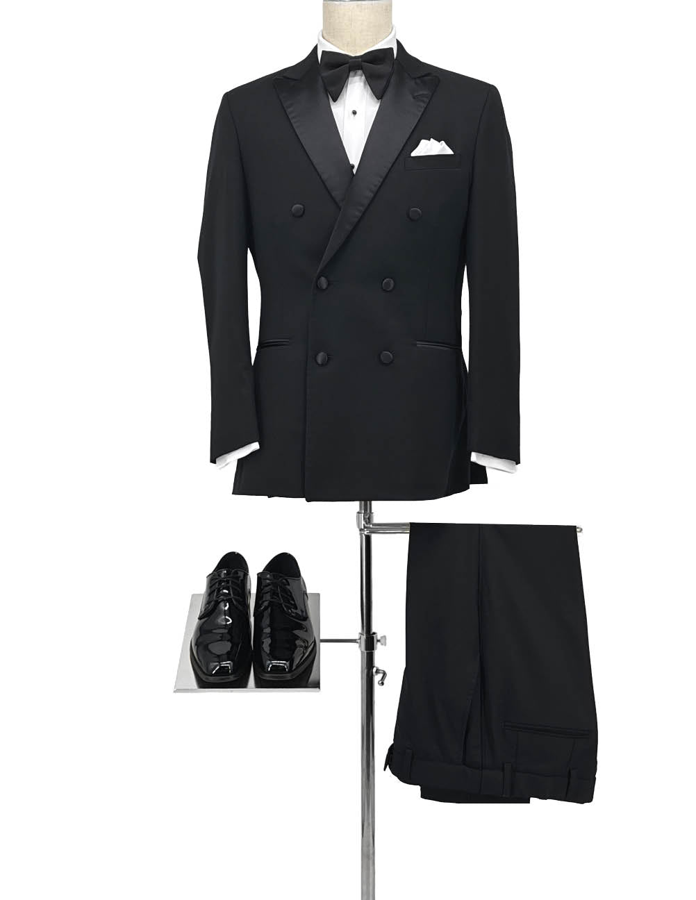 Black Double Breasted Tux by Ike Behar Style 495