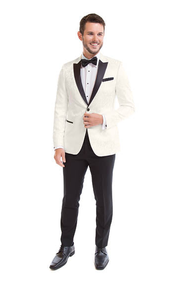 Ivory Paisley Peak Tux by Couture 1910 Style 275I
